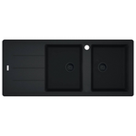Franke Basis Double Bowl Topmount Sink with Left Hand Drainer - Matte Black BFG621MBLHD-B hero image