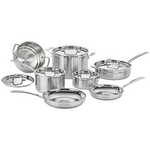 Cuisinart MultiClad Pro Triple Ply Stainless Steel 12 Piece Cookware Set MCPS-12NXA hero image