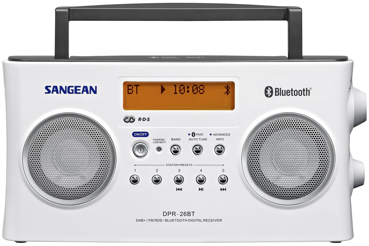 NEW Sangean DPR26BTWH DAB+ / FMRDS Stereo Portable Digital Radio with
