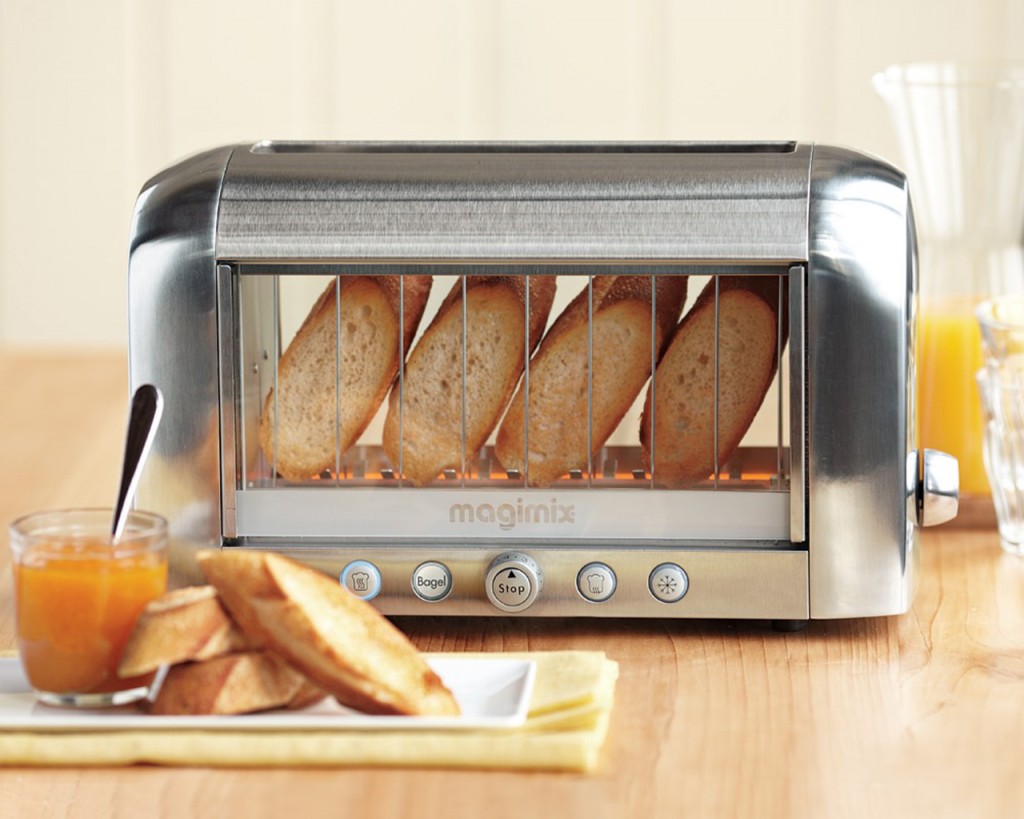 Toaster with glass sides