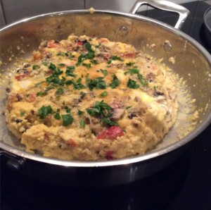 Rob's ricotta and mushroom omelette - a family favourite