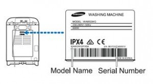 Samsung Washing Machine Identification Graphic