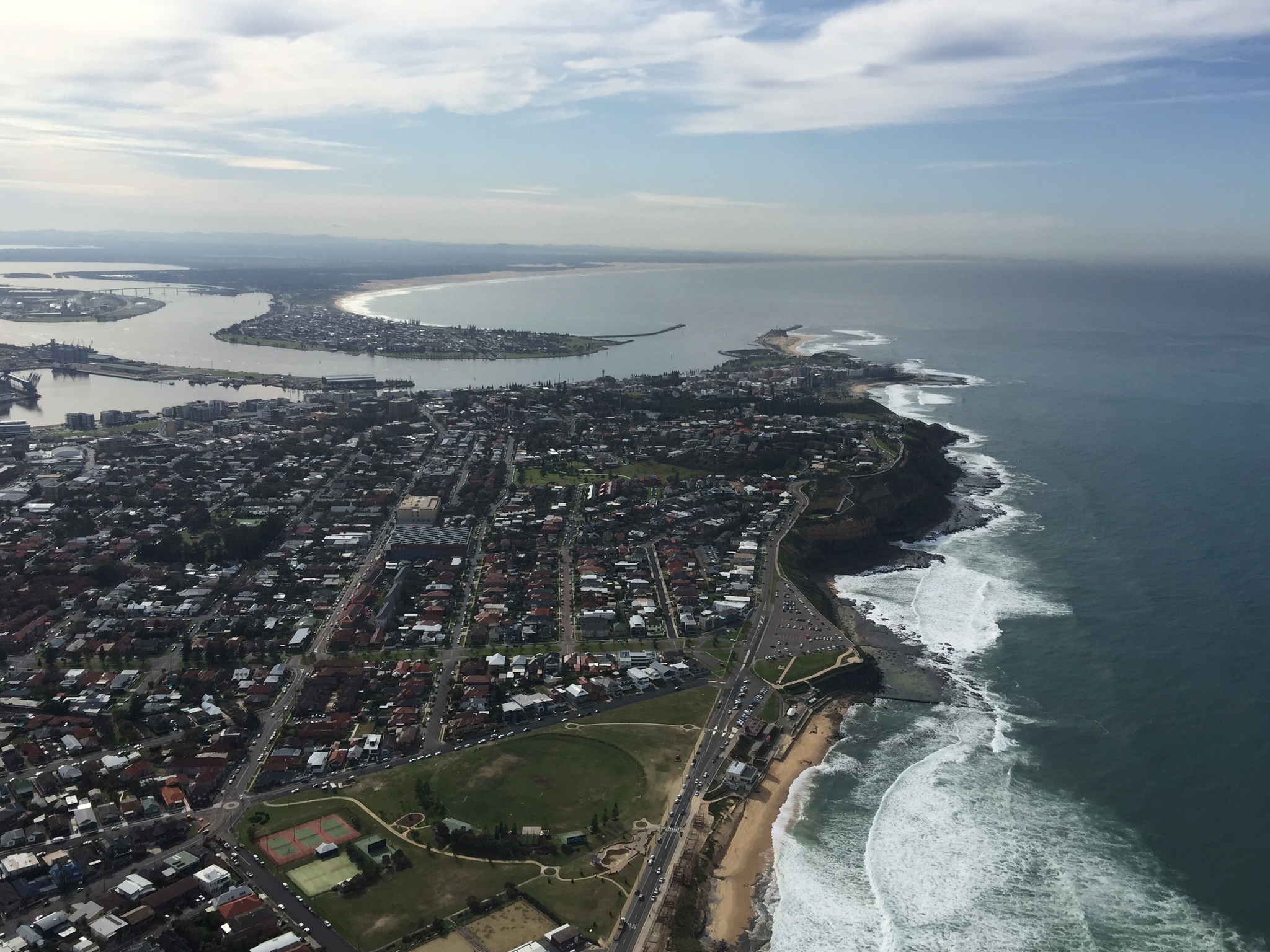 newcastle from a blimp