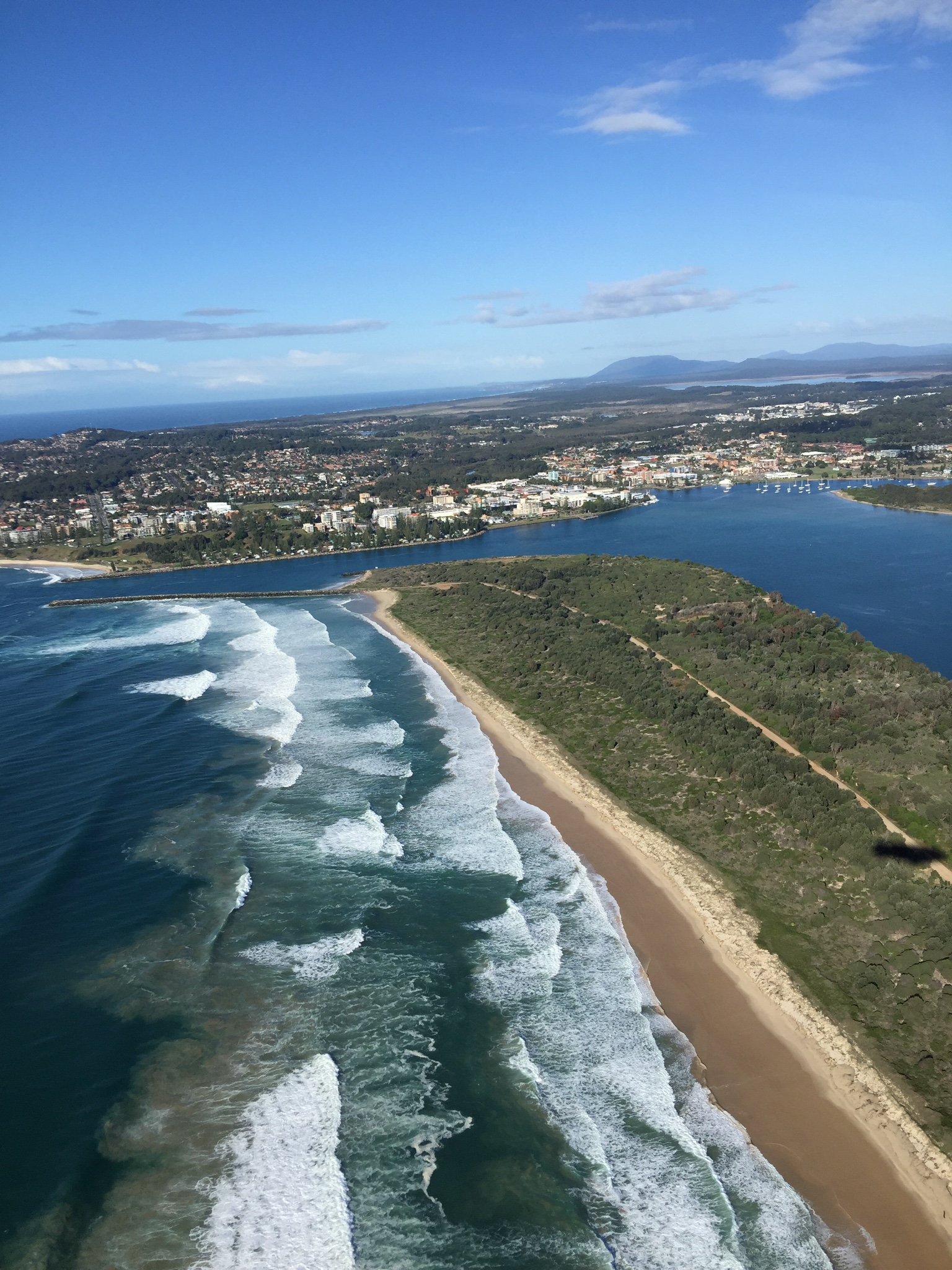 port macquarie from a blimp