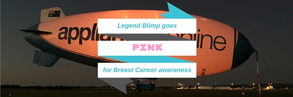 Legend Blimp goes pink for Breast Cancer awareness