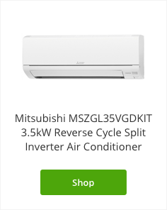Mitsubishi 3.5kW Reverse Cycle Split Inverter Air Conditioner