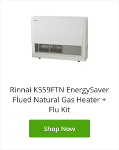 Rinnai flued natural gas heater