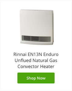 Rinnai unflued natural gas convector heater
