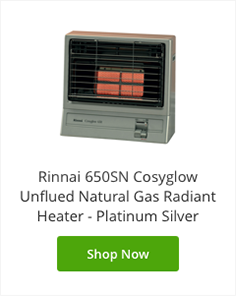 Rinnai unflued natural gas radiant heater