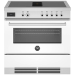 Bertazzoni 90cm Professional Airtec White Induction Freestanding Oven with Integrated Downdraft PROCH94I1EBIT hero image