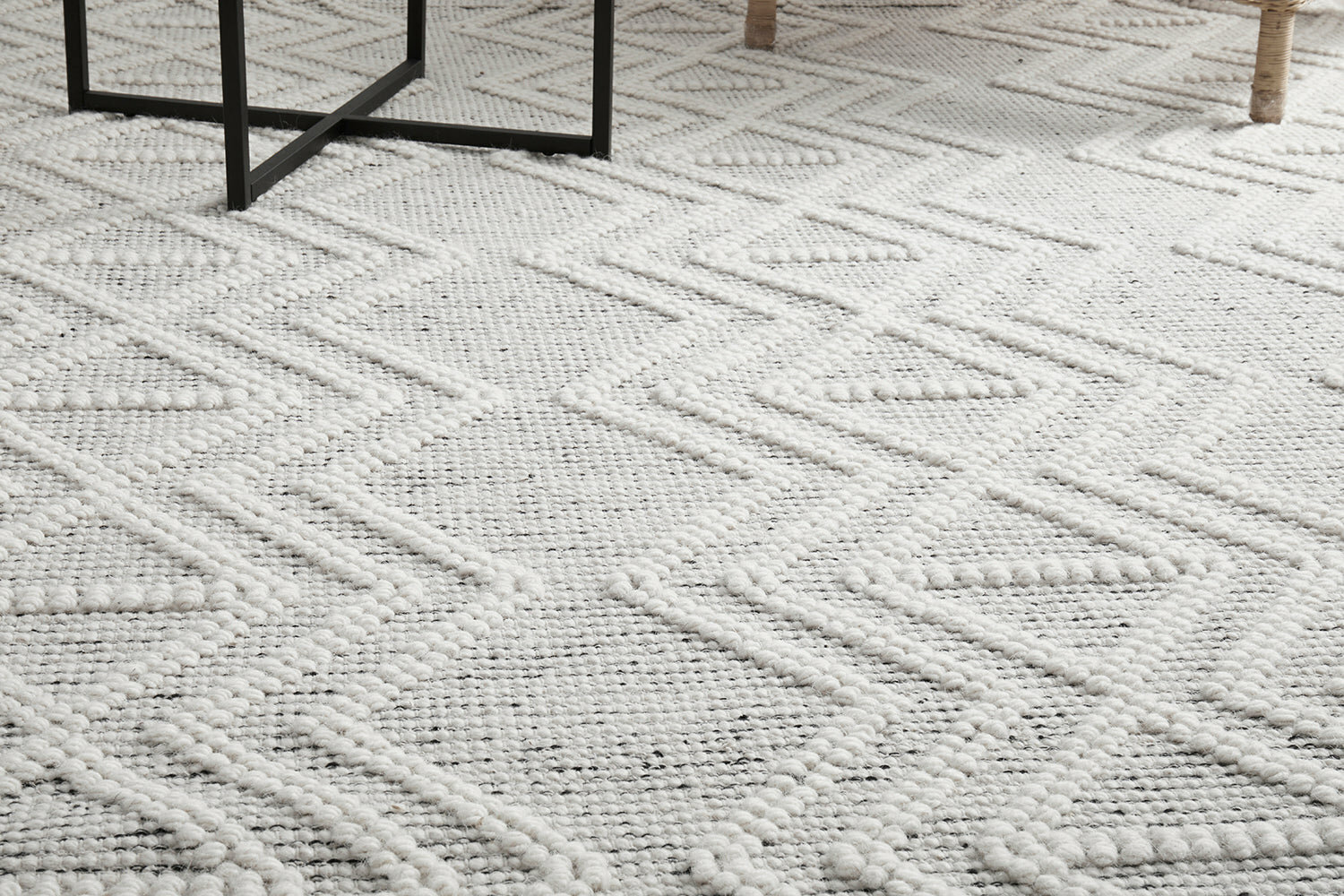 Rug Culture Maison Large Off White & Black Rug 280X190CM - MSN-CLARA-280X190 hero image