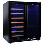 Smart 168L Double Door Wine Fridge and Drinks Chiller Black SMAWC66BN hero image