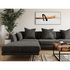 Kalona KYOTO Left Facing Extended Chaise Sofa Pewter WS-205-LCS-VILA-27 image NaN