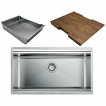 Artinox Layer 74 Workstation Sink with Strainer and Chopping Board LACCSBR074 hero image
