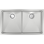 Abey Piazza Double Square Bowl Sink Stainless Steel CR340D hero image