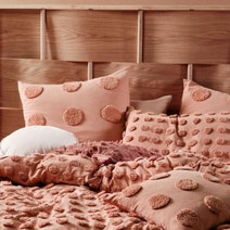 Linen House Haze Rosette Queen Bed Quit Cover Set 01703I378 hero image