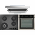 Haier 60cm Natural Gas Cooktop, 60cm Electric Built-In Oven & 60cm Slideout Rangehood Pack HCG604HWO60SHSH60R image NaN