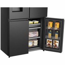 Hisense 585L French Door Fridge Black Steel with Dark Interior HRCD585BWB hero image