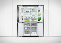 Fisher & Paykel 605L Quad Door Fridge Black Stainless Steel RF605QDUVB1 hero image