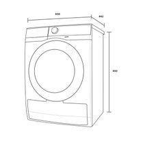 Westinghouse 8kg EasyCare 700 Series Heat Pump Metallic Grey WDH804N8SA hero image