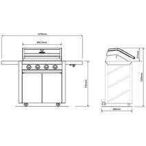 Beefeater 1600 Series Dark Four Burner BBQ with Side Burner & Trolley BMG1641DA hero image