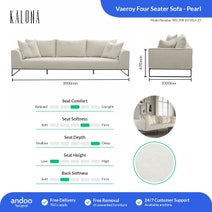Kalona VAEROY Four Seater Sofa Pearl WS-208-04-VILA-54 hero image