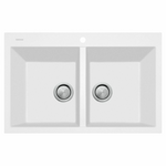 Oliveri Santorini Double Bowl Topmount Sink White ST-WH1574 hero image