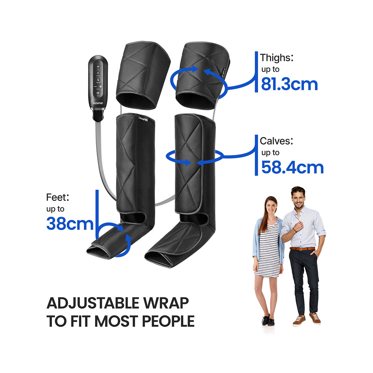 RENPHO Air Compression Leg Massager with Heat PAURPALM079H hero image