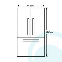 LG GRL218ASL 615L French Door Fridge hero image
