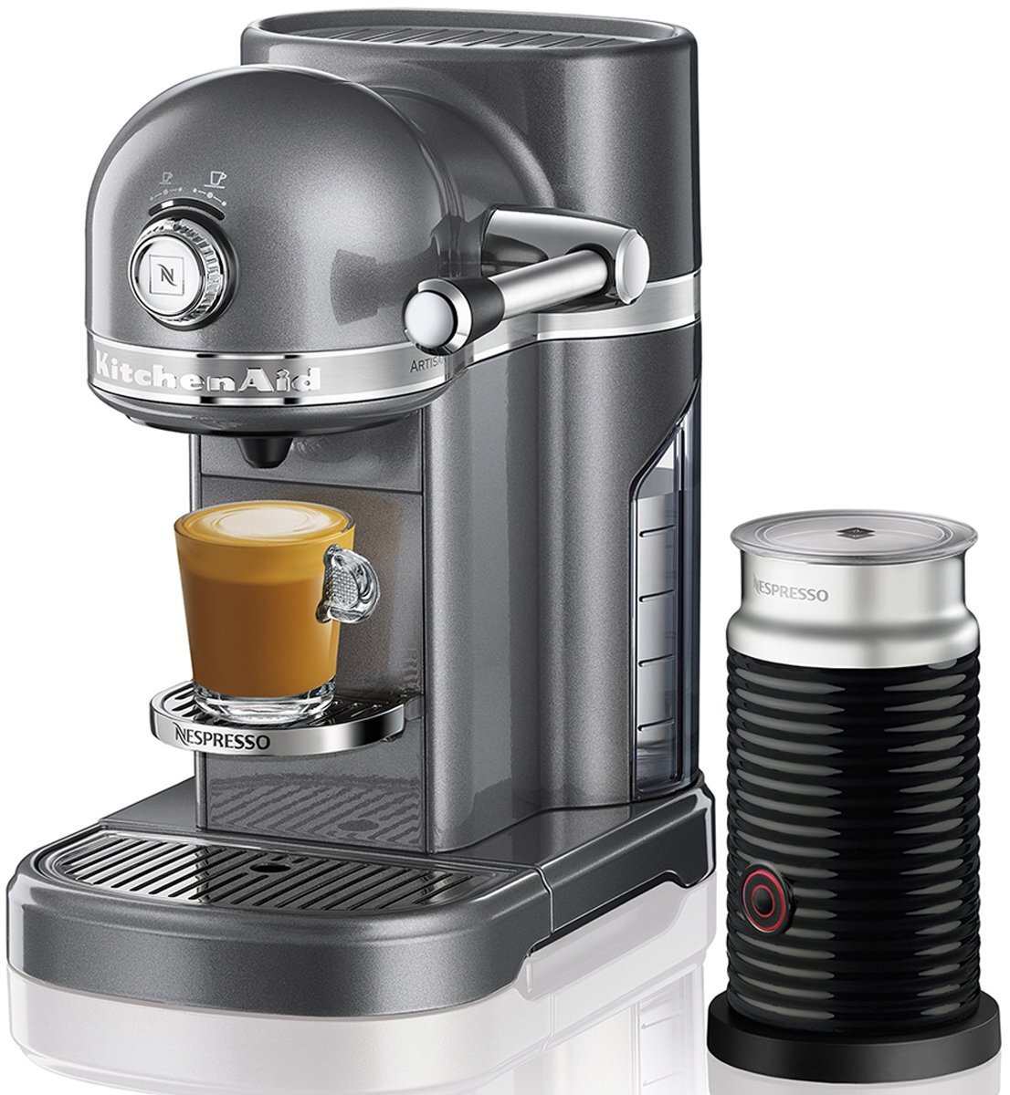 KitchenAid 5KES0504AMS Nespresso Coffee Machine Medallion Silver hero image