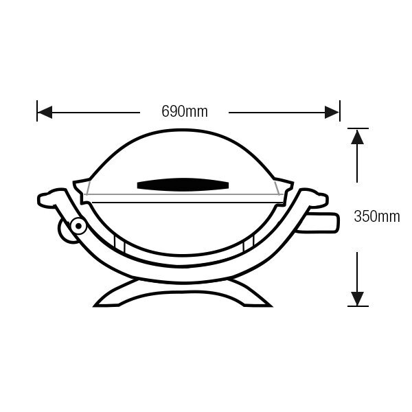 Weber q sale sizes