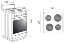 Artusi AFE504W 50cm Freestanding Electric Oven/Stove hero image