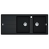 Franke Basis Double Bowl Topmount Sink with Left Hand Drainer with Rollamat - Onyx BFG621ONLHD image NaN