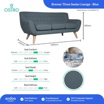 Ostro Bremer Three Seater Lounge Blue Y23560BSKY34 hero image