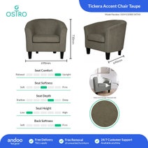 Ostro Tickera Accent Chair Steel Taupe U5041320BCSXTAX hero image