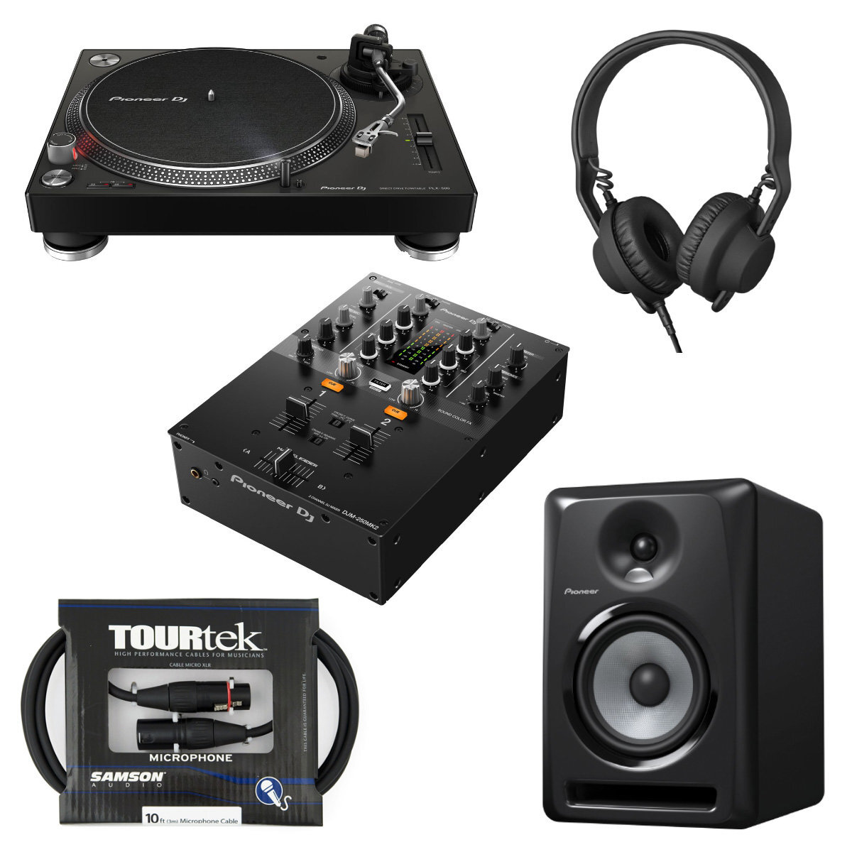 Pioneer DJ WAXPACKHOME1 Vinyl DJ Practice Pack with Black Turntables hero image