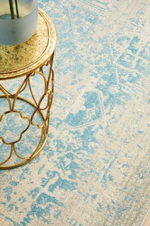 Rug Culture Evoke Extra Large White Blue Rug 330X240CM - EVO-253-WBLU-330X240 hero image