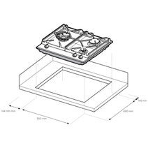 Westinghouse 60cm 3 Burner Gas Ceramic Glass Cooktop WHG639BD hero image