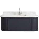 Turner Hastings Evara 120x53 Wall Hung Vanity with Real Marble Top and Ceramic Undercounter Basin Aegean Blue NTH EV122-AB-NTH hero image