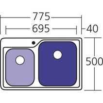 Oliveri NP616 Nu-Petite 1 and 3/4 Topmount Bowl Sink hero image