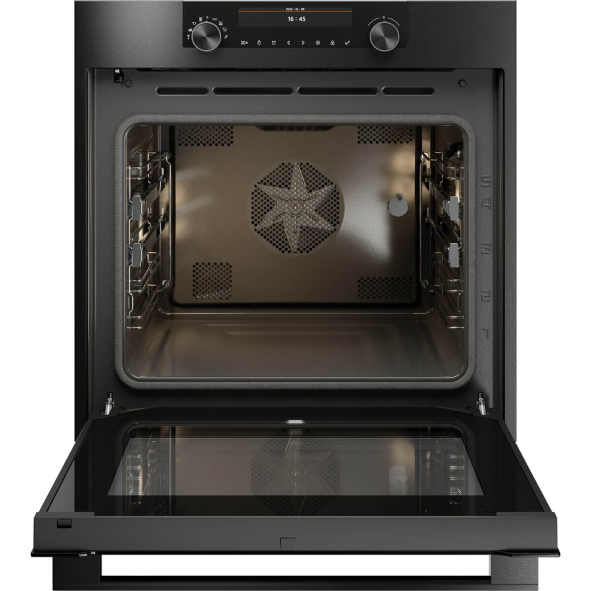 ASKO 60cm Pyrolytic Craft Built-In Oven Black Steel OP8687B hero image