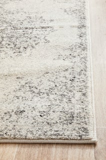 Rug Culture Chrome Large Silver & Off White Rug 400X80CM - CRO-RIT-SIL-400X80 hero image