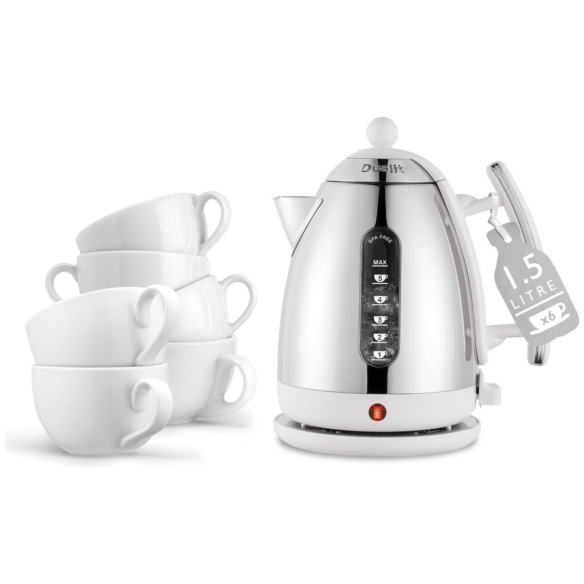 Dualit Jug Kettle Gloss White/Polished DU72041 Appliances Online