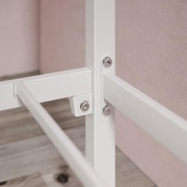Zinus Patricia Queen Metal Canopy Bed Frame White AU-CPBFW-Q hero image