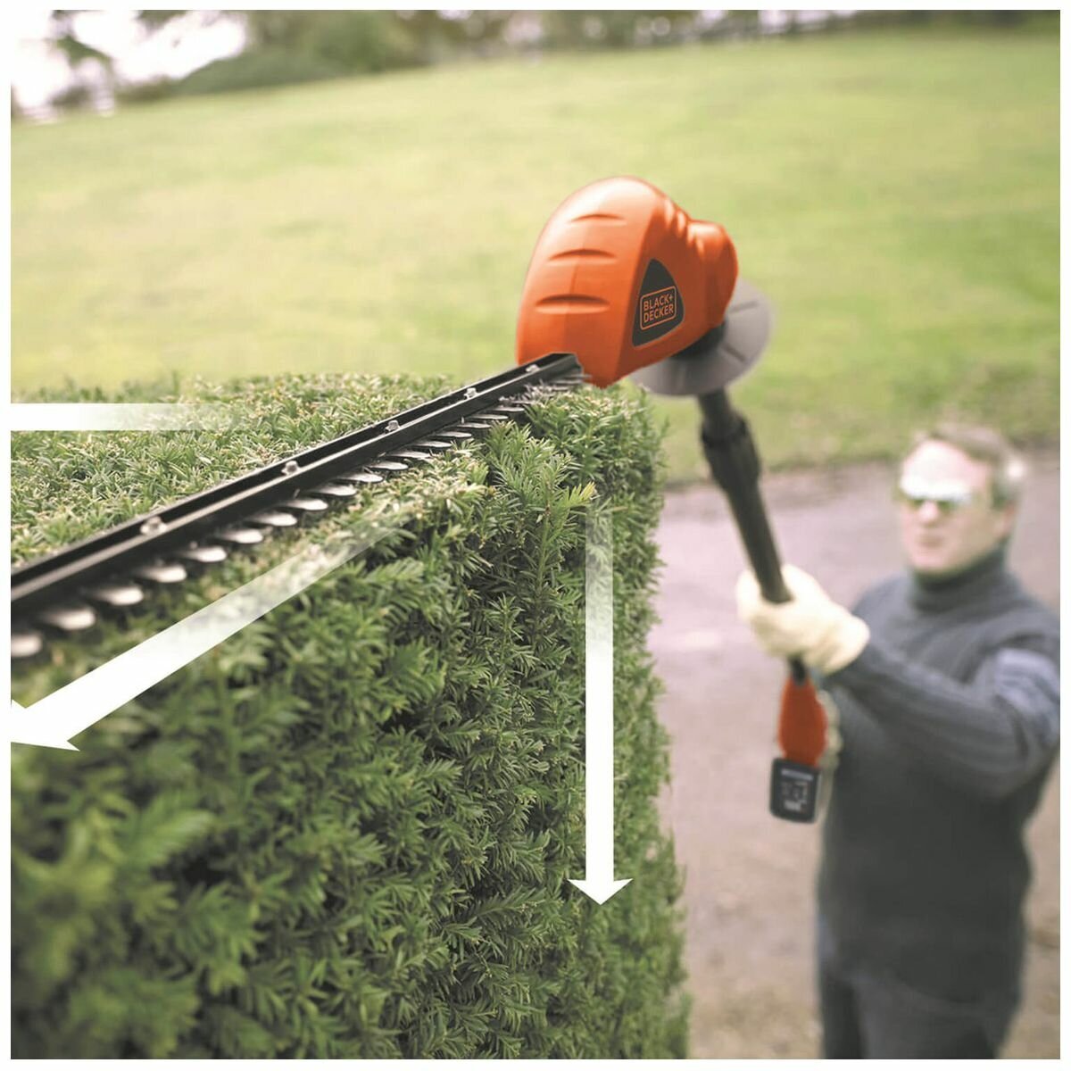Black Decker Lithium ion Pole Hedge Trimmer GTC1843L20 XE Appliances Online