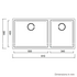 Barazza BFS50X34 Cubo Double Bowl Sink image NaN