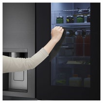 LG 635L Side by Side Fridge with InstaView Door-in-Door GS-V635MBLC hero image