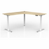 OLG Agile+ Adjustable 90 Degree Workstation 1800x1800x750 New Oak Worktop with White Frame OG_AG3MEW18875WNOLH image NaN