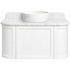 Turner Hastings Evara 90x53 Wall Hung Vanity with Real Marble Top To Suit Above Counter Basin White  1TH EV953-WH-1TH image NaN