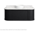 Turner Hastings Evara 120x53 Wall Hung Vanity with Real Marble Top To Suit Above Counter Basin Volcanic Ash 1TH EV124-VA-1TH image NaN